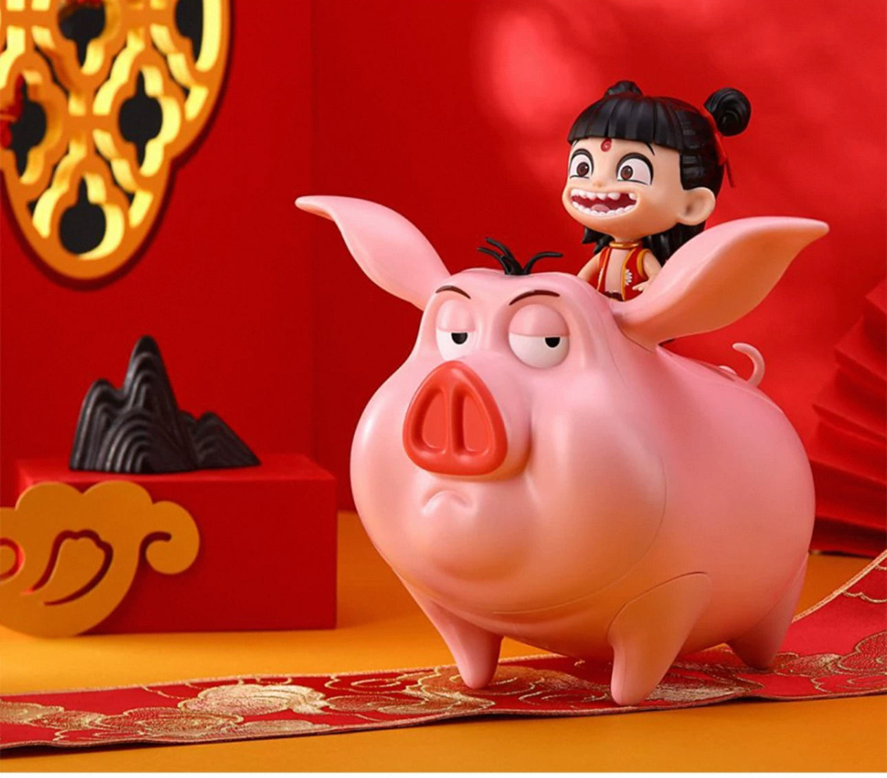 Miniso X Ne Zha | Ne Zha 2 Movie Cute Figure Flying Pig Popcorn Bucket - Kawaii Items Toy Collection Home Decoration KawaiiGiftLand