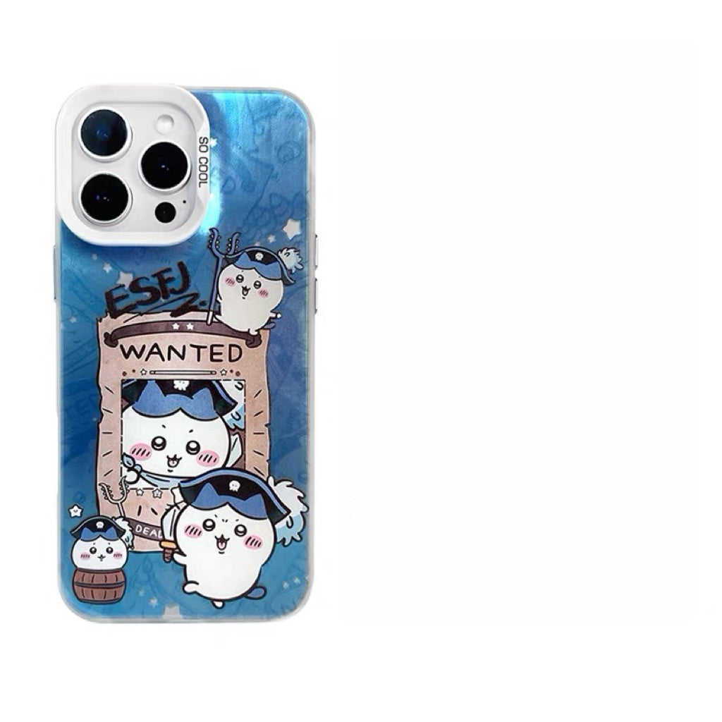 Japanese Cartoon ChiiKawa Pirates Laser Case | ChiiKawa Hachiware Usagi Momonga - iPhone Case 11 12 13 14 15 16 16e 17 17e 18 Pro Promax