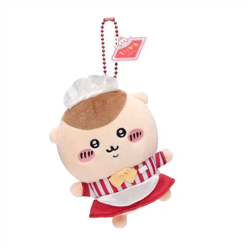 Free Gift : Japan ChiiKawa Restaurant Serise | ChiiKawa Hachiware Usagi Momonga Kurimanju Rakko Shisa Crab - Mini Plush Doll 10cm Keychain KawaiiGiftLand