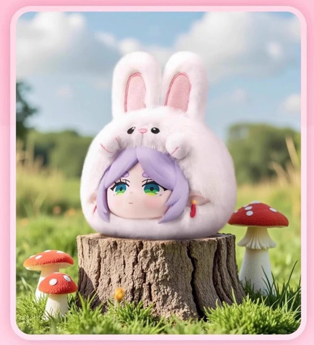 EAKI X FRIEREN Part 1 Series The Animal Party Edition | Frieren Fern Stark Himmel Flamme Aura - Vinyl Face Plush Doll Figure Keychain Collectable Toys Mystery Blind Box