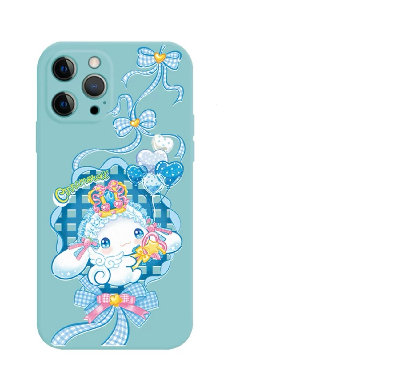 Japanese Cartoon Sanrio Sweet Angel | Cinnamoroll Laser Colour Clear - iPhone Case 11 12 13 14 15 16 Pro Promax KawaiiGiftLand