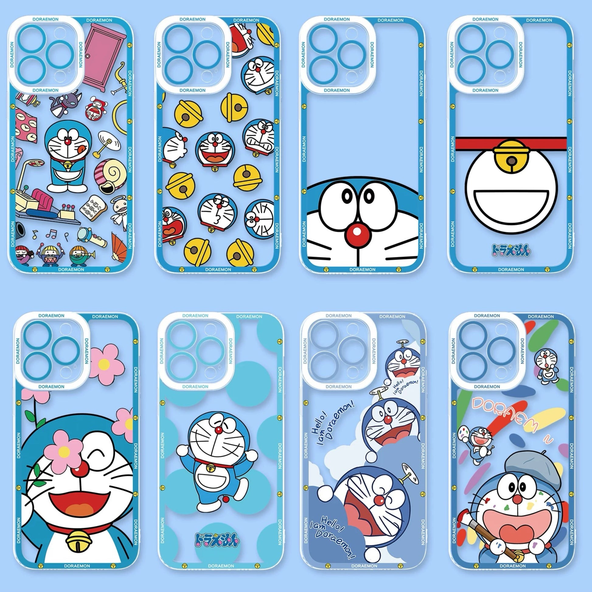 Japanese Cartoon Blue Robot Cat | Doraemon Cute 8 Styles - iPhone Case PLUS SE2 XS XR X 11 12 13 14 15 16 16e 17 17e Pro Promax 12mini 13mini
