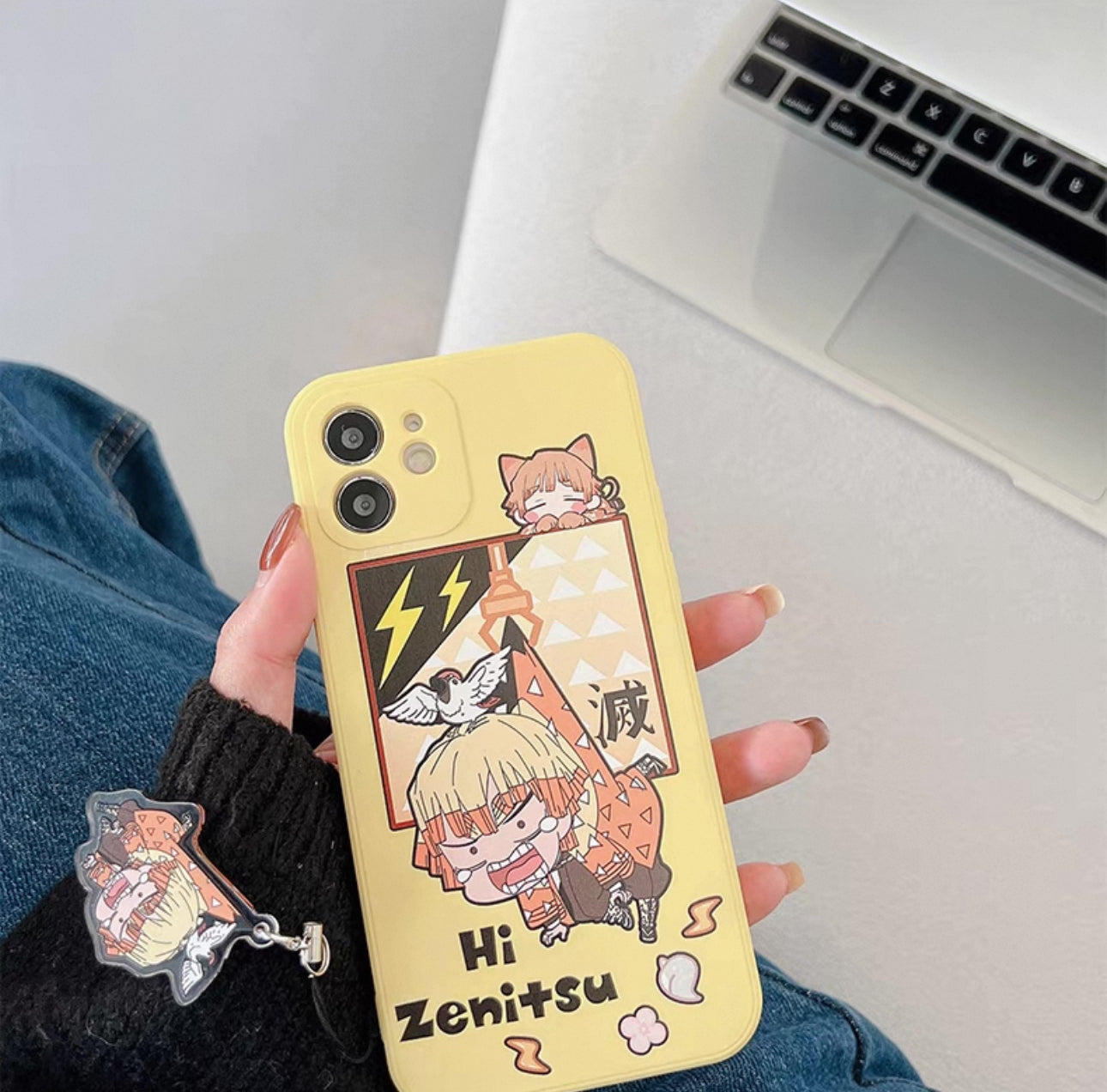 Japanese Anime Kimetsu no Yaiba Demon Slayer Pick Up Version | Tanjiro Zenitsu Inosuke Nezuko - iPhone Case PLUS SE2 XS XR X 11 12 13 14 15 16 Pro Promax 12mini 13mini KawaiiGiftLand