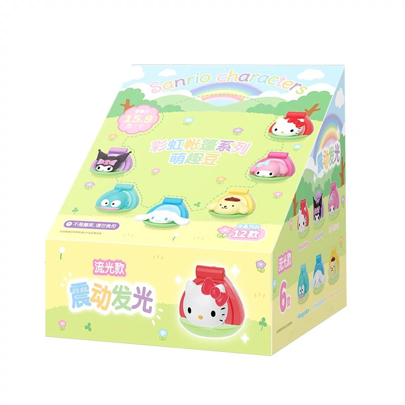 Sanrio Characters Sweet Rainbow Tent Camping Beans Mini Series | Hello Kitty My Melody Kuromi Cinnamoroll Pompompurin Hangyodon - Kawaii Collectable Toys Toy Collection KawaiiGiftLand