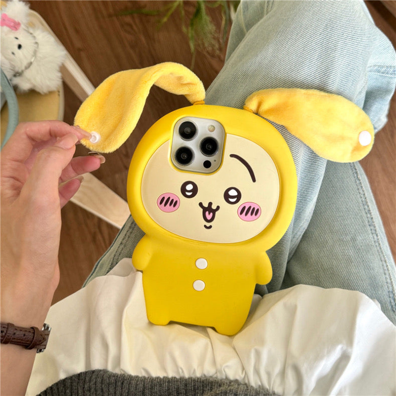 Japanese Cartoon ChiiKawa Pajamas Party Silicone | Hachiware Usagi - iPhone Case 15 14 13 12 11 Pro ProMax KawaiiGiftLand