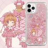 Japanese Anime CardCaptorSakura | Sakura My Melody Silver Pink Heart Glitter QuickSand - Phone Case Samsung Galaxy S26 S25 S24 S23 S22 S21 FE Ultra Edge
