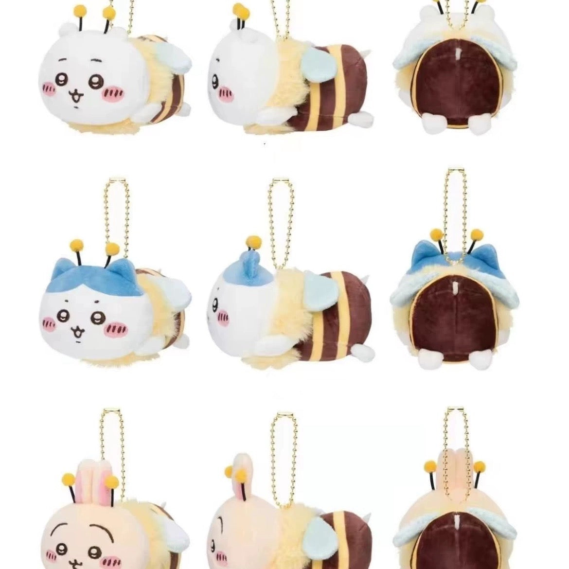 Free Gift : Japan ChiiKawa Spring Garden Series | Lovely Bee ChiiKawa Hachiware Usagi - Mini Plush Doll keychain KawaiiGiftLand