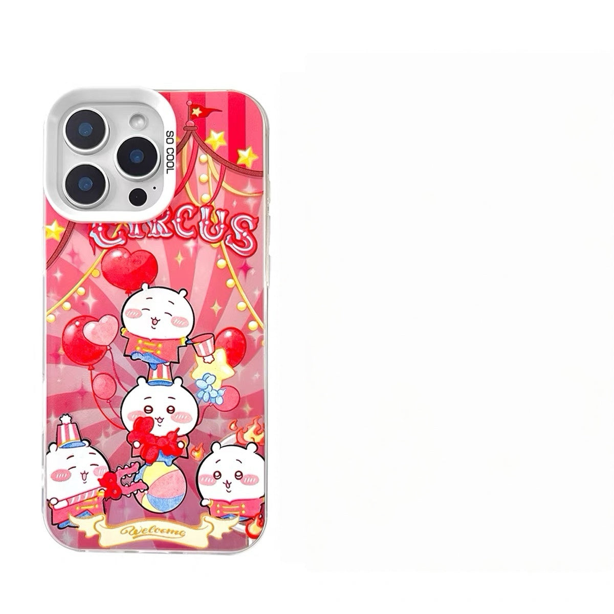 Japanese Cartoon ChiiKawa Circus Laser Case | ChiiKawa Hachiware Usagi Momonga - iPhone Case 11 12 13 14 15 16 16e 17 17e 18 Pro Promax
