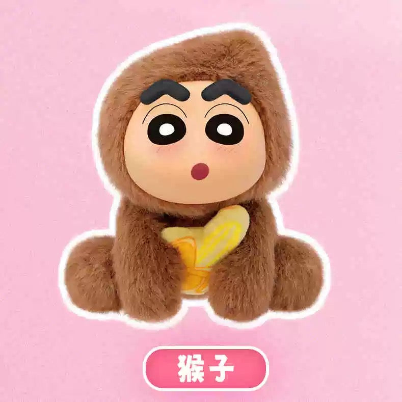 Japanese Cartoon Crayon Shin-chan Cosplay Sitting Series 1 Keychain | Sheep ChocoBi Kappa Rabbit Shiro Monkey Action Kamen - Figure Collectable Toys Mystery Blind Box