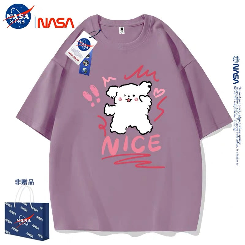 Cute Cartoon Doggie Maltese Puppy Style T-Shirt Series | Nice Wink Eyes Part2 - Kawaii Fashion Items for Child & Adult