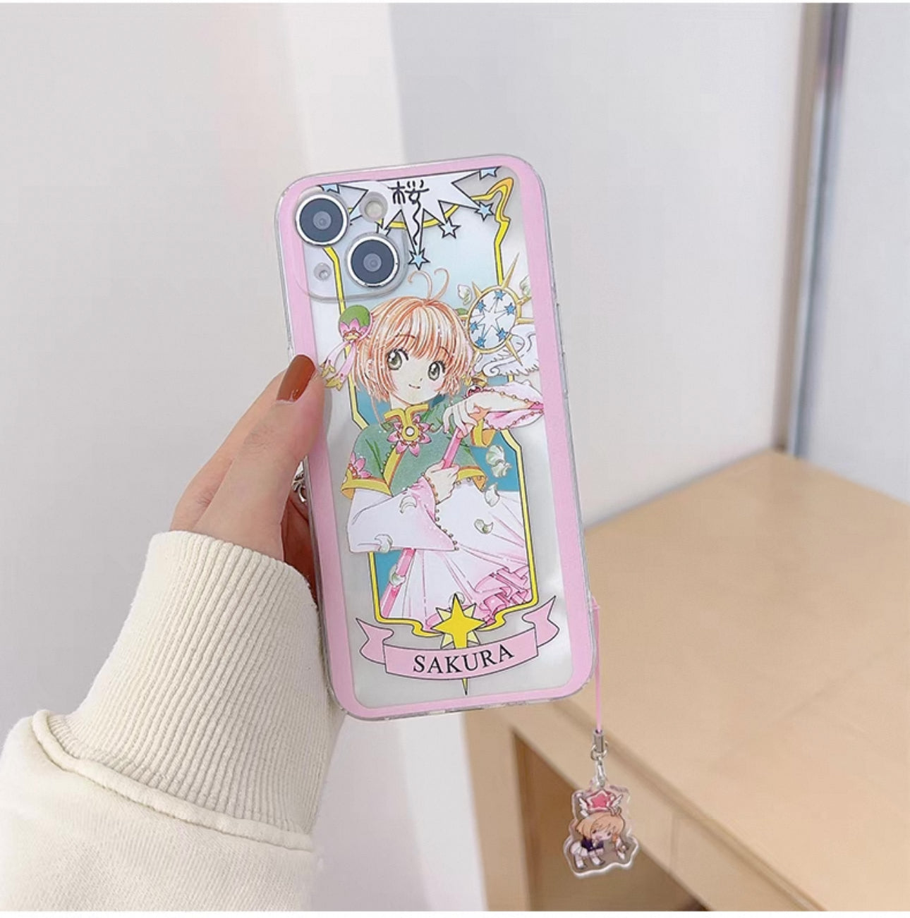 CardCaptorSakura Card Version Part 1 | Chinese Dress & Sakura - iPhone Case 6 7 8 PLUS SE2 XS XR X 11 12 13 14 15 16 Pro Promax 12mini 13mini KawaiiGiftLand