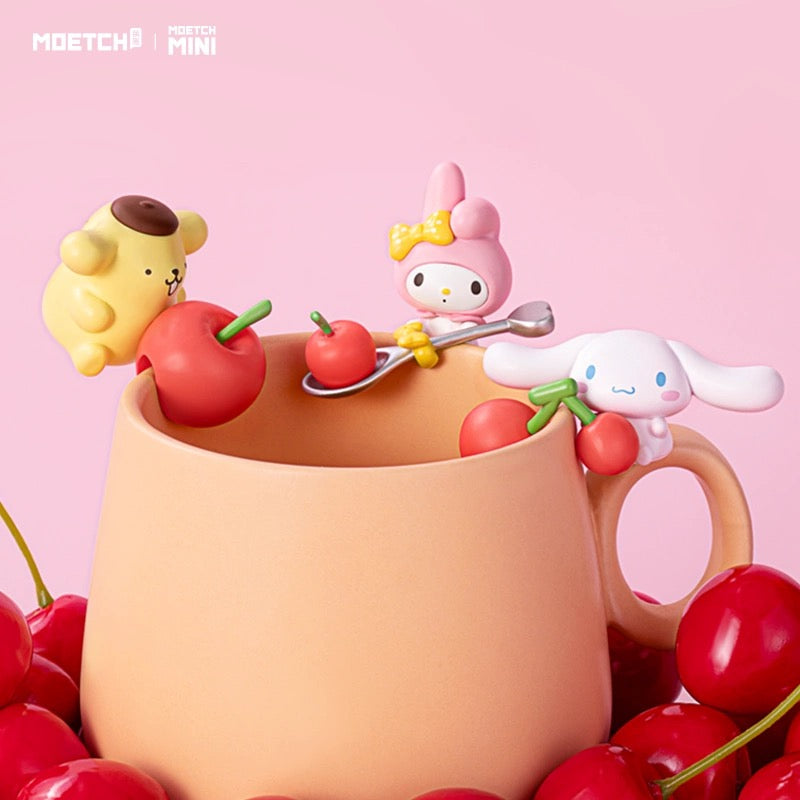 Sanrio Characters Sweet Cherry on Cup Beans Mini Series | Hello Kitty My Melody Kuromi Cinnamoroll Pompompurin Pochacco - Kawaii Collectable Toys Toy Collection KawaiiGiftLand