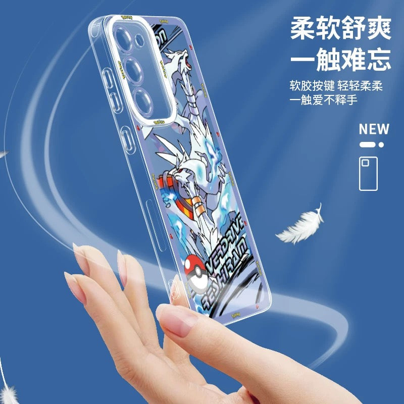 Japan Cartoon Pokemon Mega Evolution Anime | Salamence Steelix Diancie Heracross - Phone Case Samsung Galaxy S26 S25 S24 S23 S22 S21 FE Ultra Edge