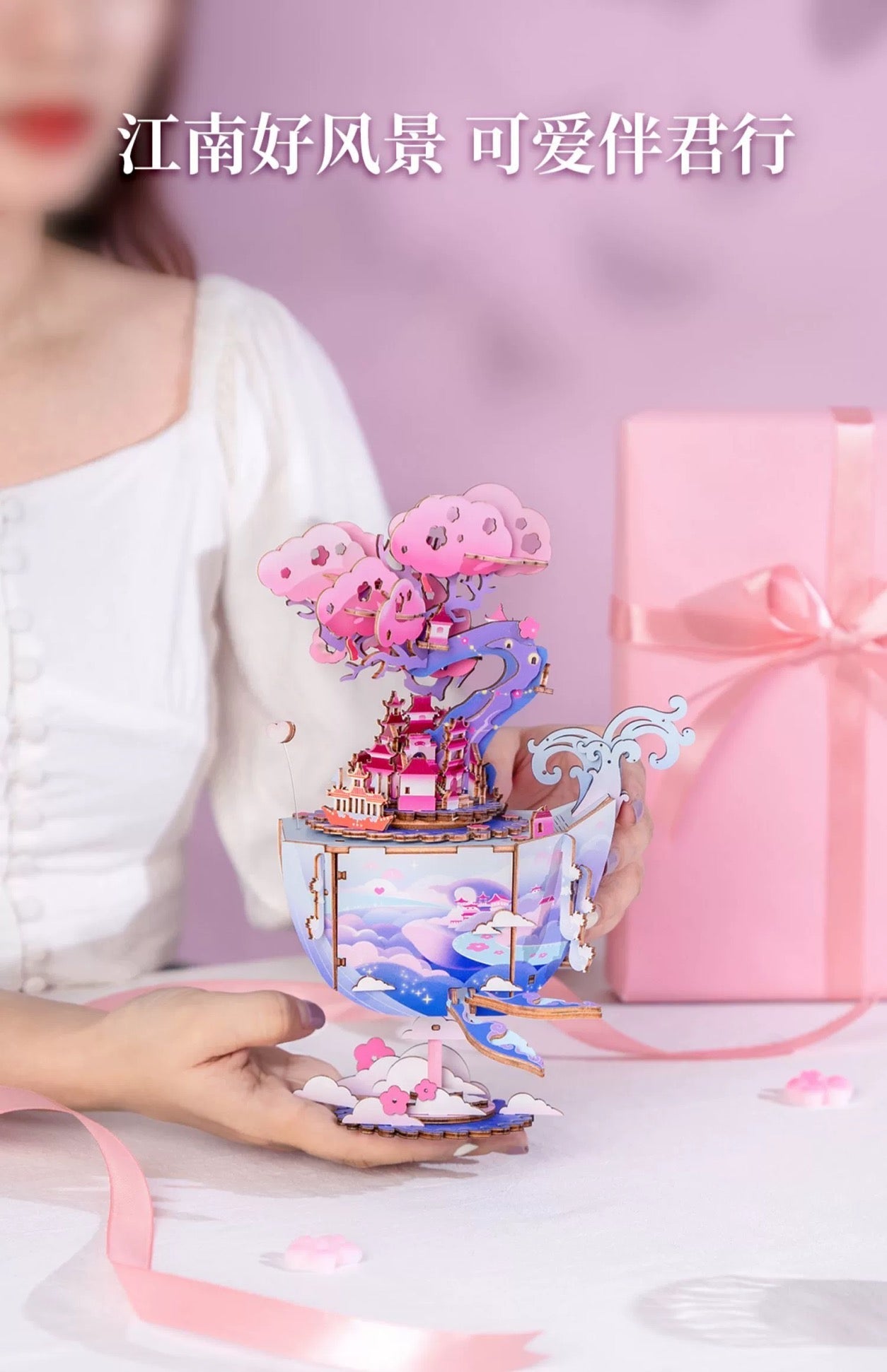 Craft Kits Wooden Music Box | Whale Dream - DIY Handmade Mini World Miniature Gift