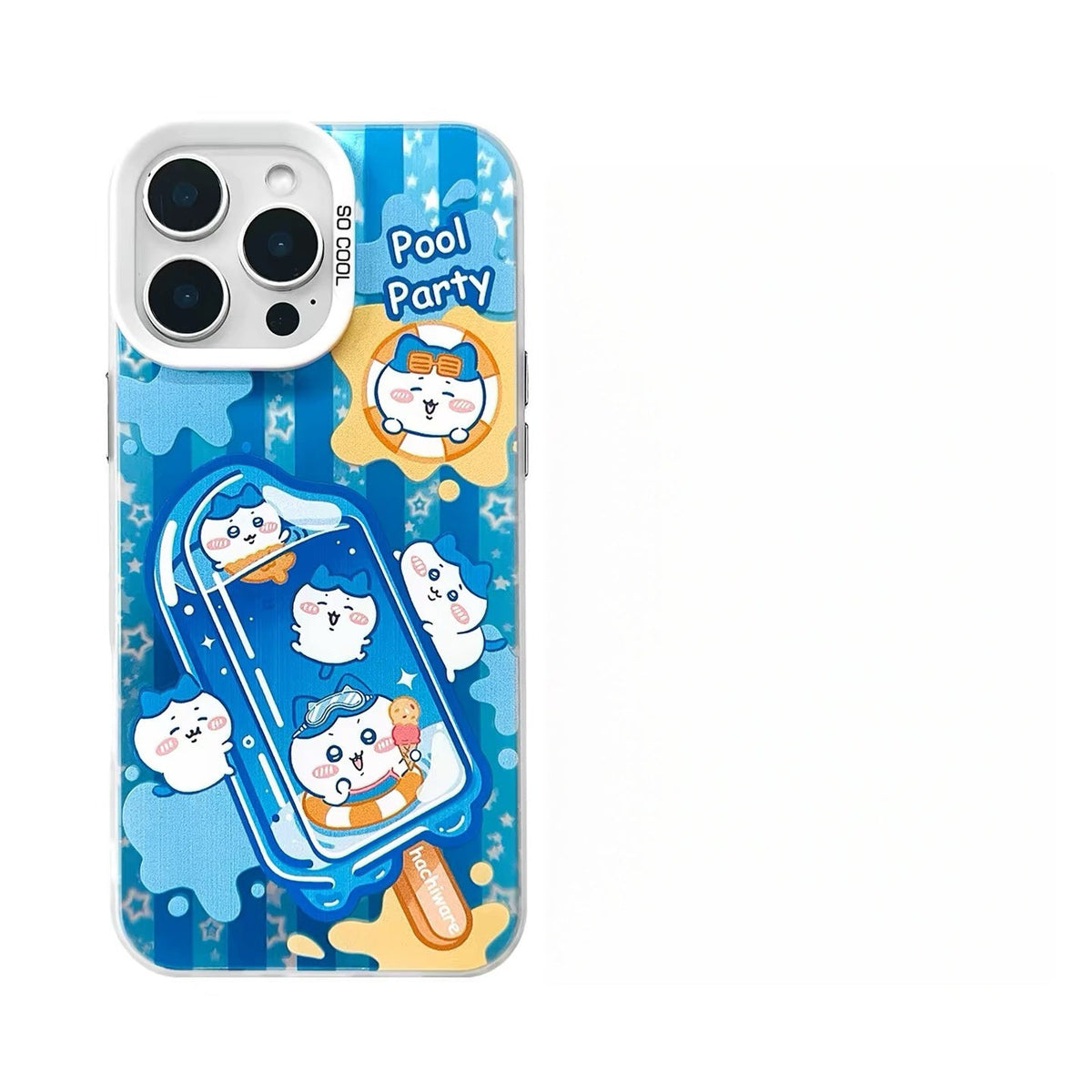 Japanese Cartoon ChiiKawa Summer Ice Bar Laser Case | ChiiKawa Hachiware Usagi Momonga - Phone Case Samsung Galaxy S26 S25 S24 S23 S22 S21 FE Ultra Edge