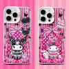 Japanese Cartoon Sanrio Circus Lolita Laser Case | My Melody Kuromi 3 Styles - iPhone Case 11 12 13 14 15 16 16e 17 17e 18 Pro Promax