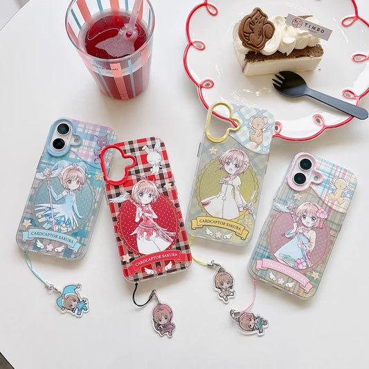 CardCaptorSakura Comic Laser Case | Sakura Cosplay 4 Styles - iPhone Case PLUS SE2 XS XR X 11 12 13 14 15 16 16e 17 17e Pro Promax 12mini 13mini