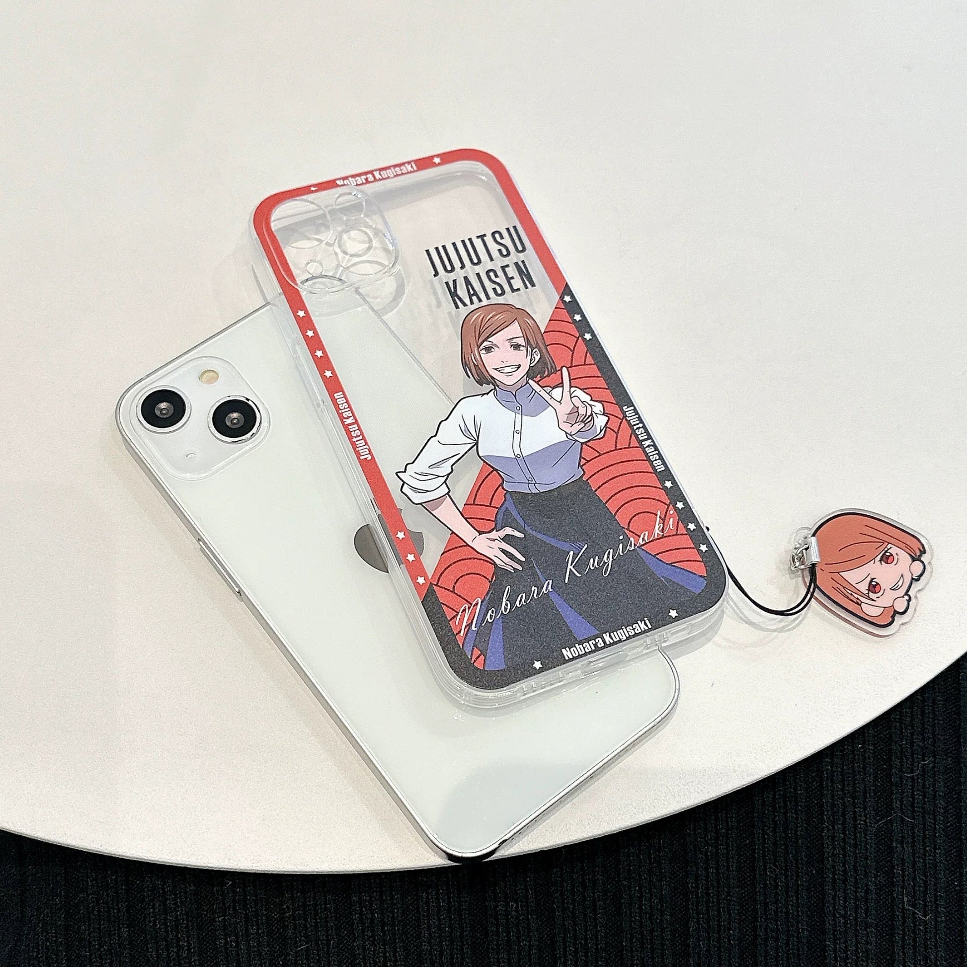Japanese Anime Jujutsu Kaisen Clean Phone Case with Strap | Nanami Zenin Maki Kugisaki Nobara Panda - iPhone Case 7 8 PLUS SE2 XS XR X 11 12 13 14 15 16 Pro Promax 12mini 13mini KawaiiGiftLand