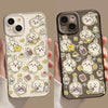 Japanese Cartoon Chiikawa Black Clean Case | Usagi Stickers Style - iPhone Case PLUS SE2 XS XR X 11 12 13 14 15 16 16e 17 17e Pro Promax 12mini 13mini