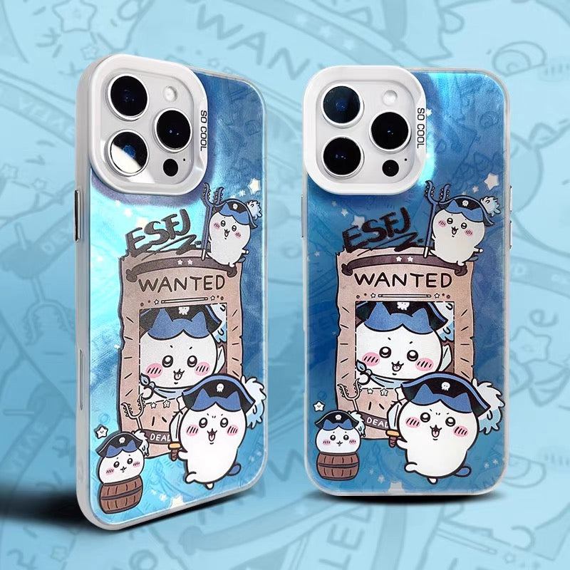 Japanese Cartoon ChiiKawa Pirates Laser Case | ChiiKawa Hachiware Usagi Momonga - iPhone Case 11 12 13 14 15 16 16e 17 17e 18 Pro Promax