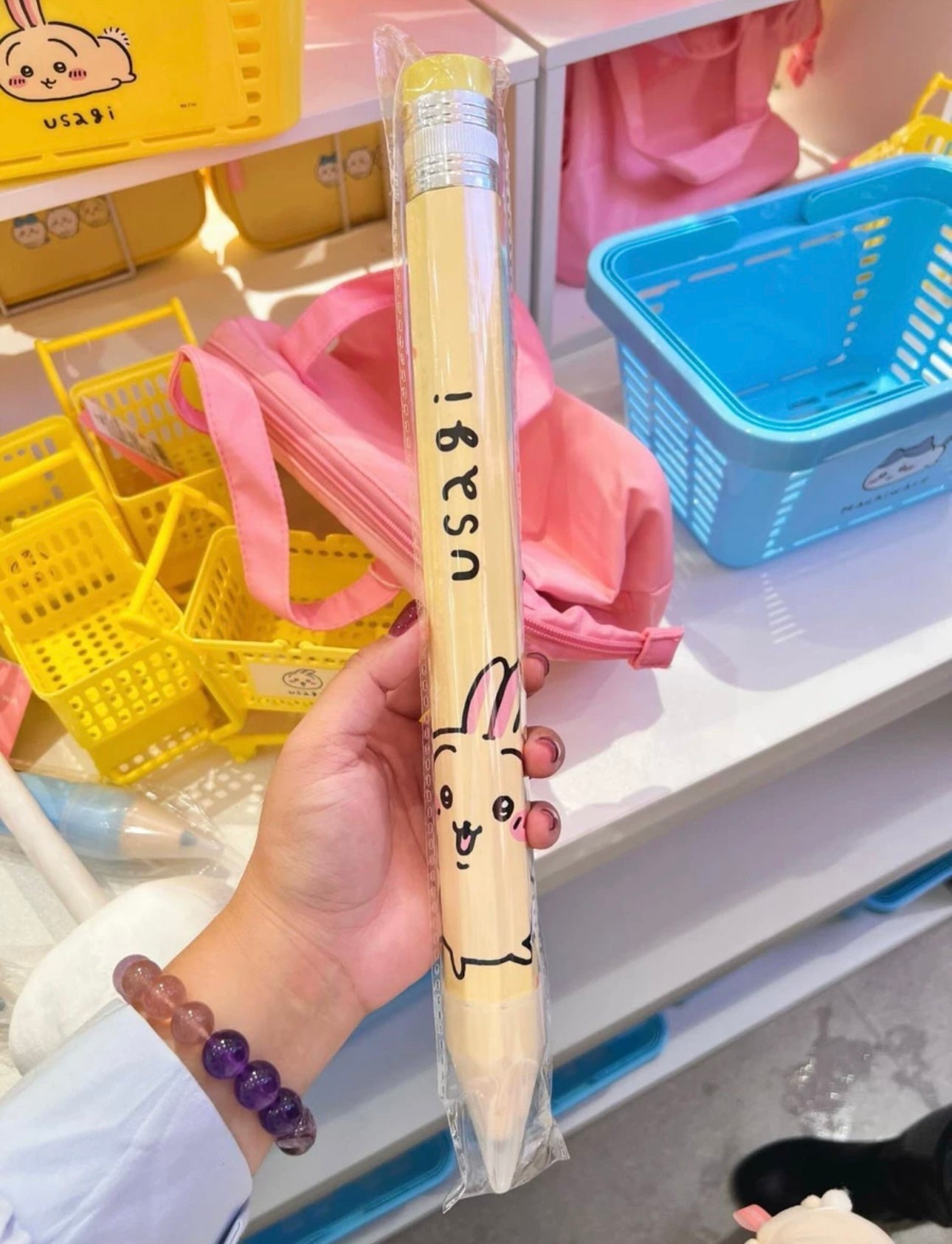 ChiiKawa X Miniso | ChiiKawa Hachiware Usagi Super Big HB Pencil - Kawaii items Room Decoration Stationery KawaiiGiftLand