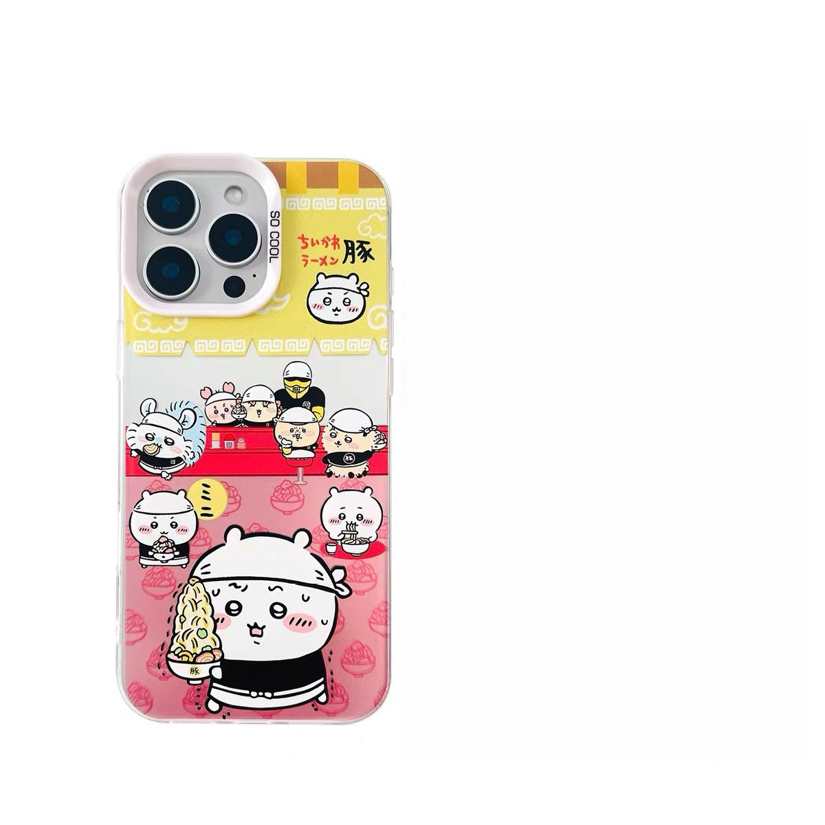 Japanese Cartoon ChiiKawa Pork Ramen Restaurant Laser Case | ChiiKawa Hachiware Usagi Momonga - Phone Case Samsung Galaxy S26 S25 S24 S23 S22 S21 FE Ultra Edge