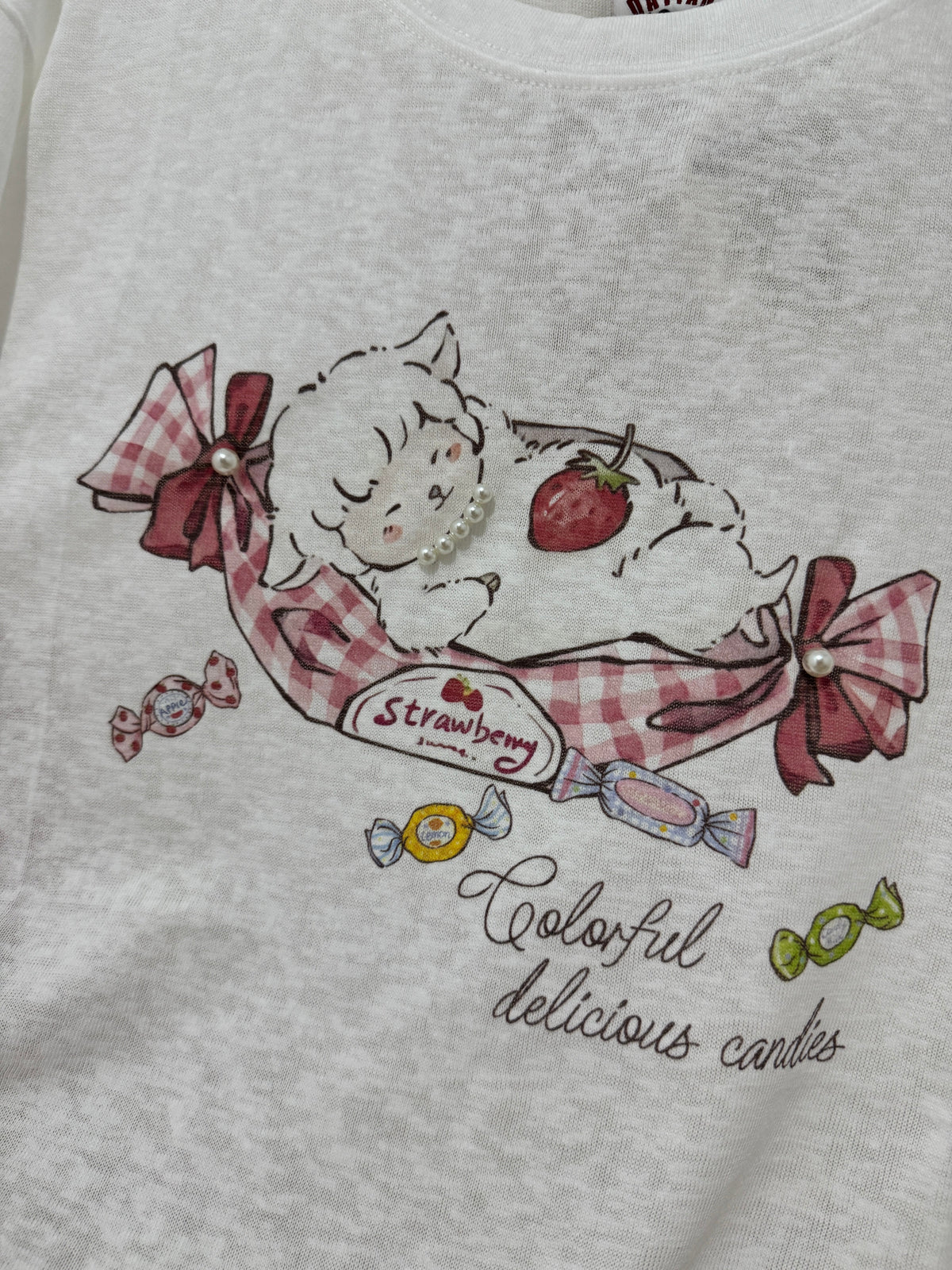 Korean Fashion Cute Animals Style T-Shirt Series | Sheep with Sweets - Kawaii Fashion Items