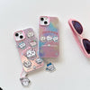 Japanese Cartoon ChiiKawa Laser Phone Case with Strap | Magic Girls 2 Styles - Phone Case Samsung Galaxy S26 S25 S24 S23 S22 S21 FE Ultra Edge
