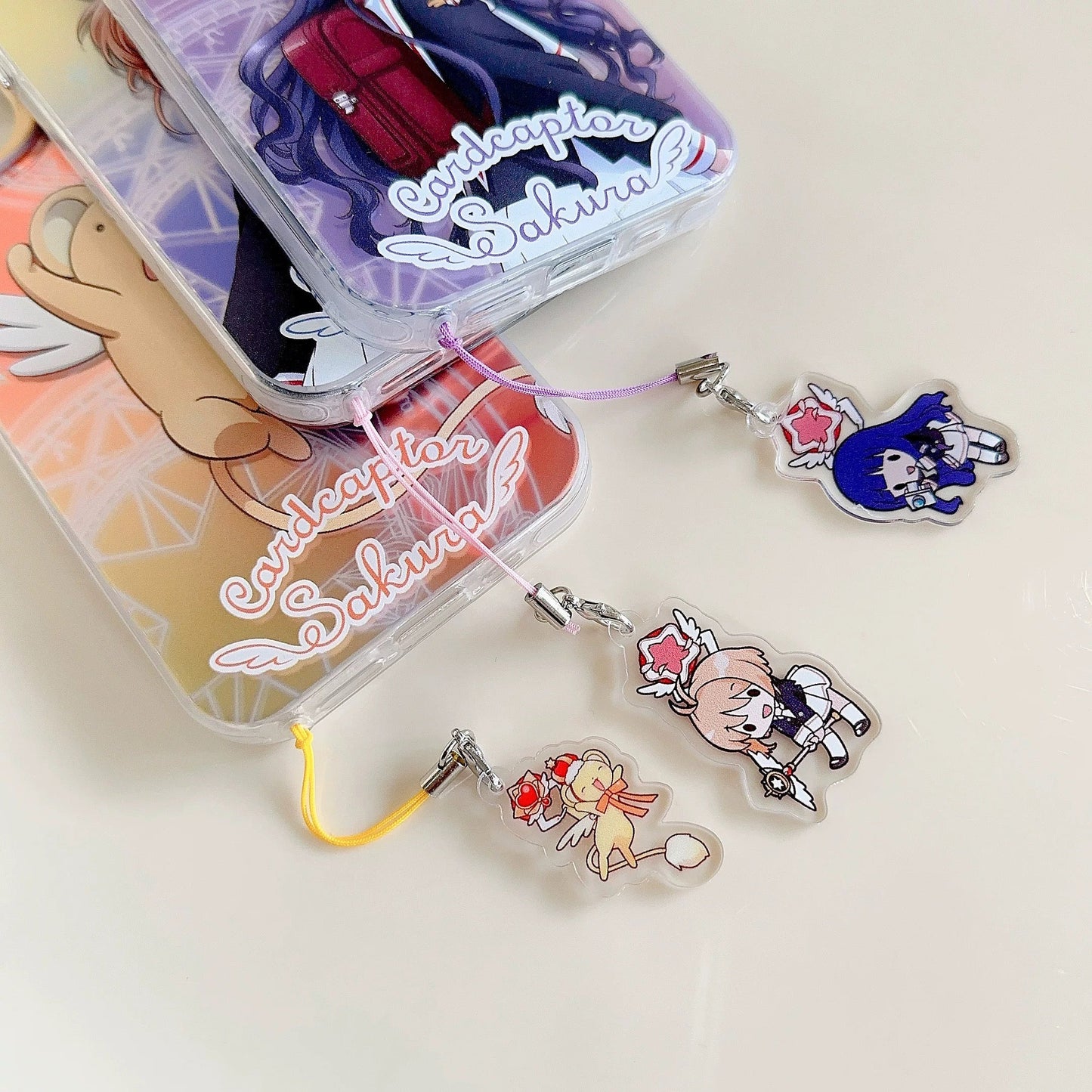 CardCaptorSakura Colourful Laser Case | Sakura Tomoyo Cerberus - iPhone Case 7 8 PLUS SE2 XS XR X 11 12 13 14 15 16 Pro Promax 12mini 13mini KawaiiGiftLand
