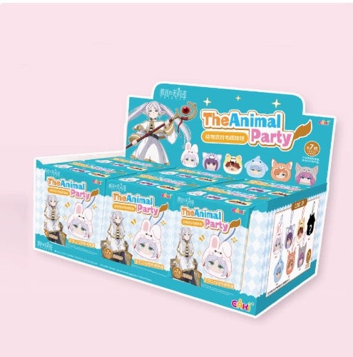 EAKI X FRIEREN Part 1 Series The Animal Party Edition | Frieren Fern Stark Himmel Flamme Aura - Vinyl Face Plush Doll Figure Keychain Collectable Toys Mystery Blind Box