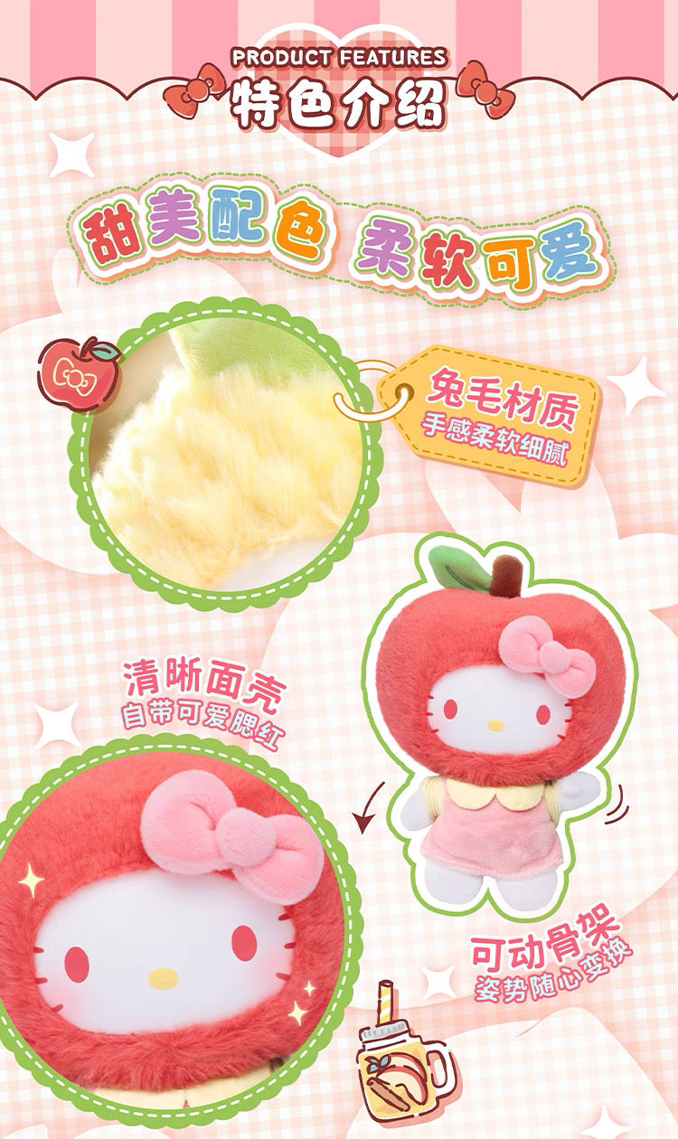 TopToy Sanrio Characters Hello Kitty | Fruity Paradise Apple Pineapple Peach Strawberry Mangosteen Blueberry - Collectable Toys Mystery Blind Box KawaiiGiftLand