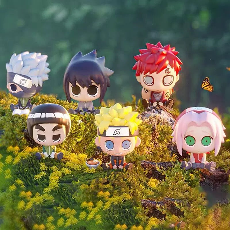 Miniso X Naruto Ninja Mini Sitting Part 1 Series Limited Edition | Naruto Shippuuden Naruto Sasuke Sakura Kakashi Gaara Lee -  Figure Keychain Collectable Toys Mystery Blind Box