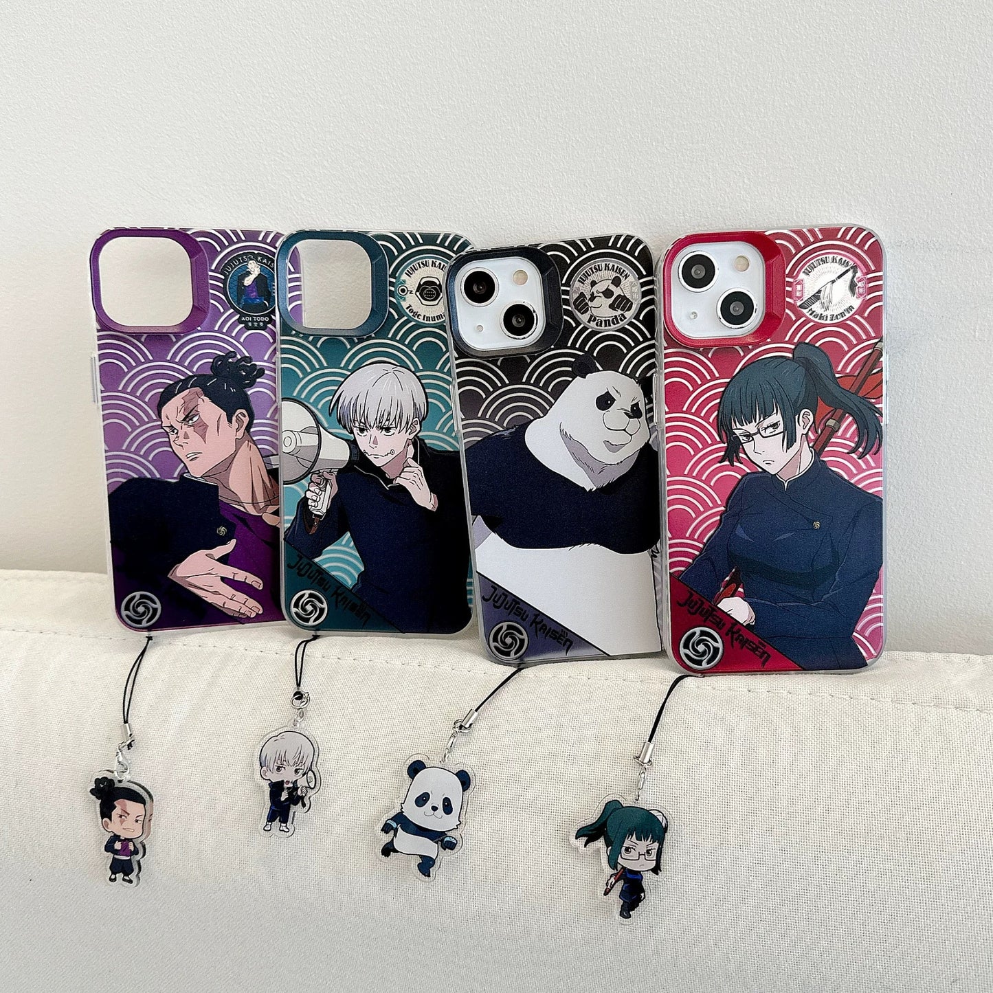Japanese Anime Jujutsu Kaisen Phone Case with Strap | Inumaki Toge Zenin Maki Todo Aoi Panda - iPhone Case 7 8 PLUS SE2 XS XR X 11 12 13 14 15 16 Pro Promax 12mini 13mini