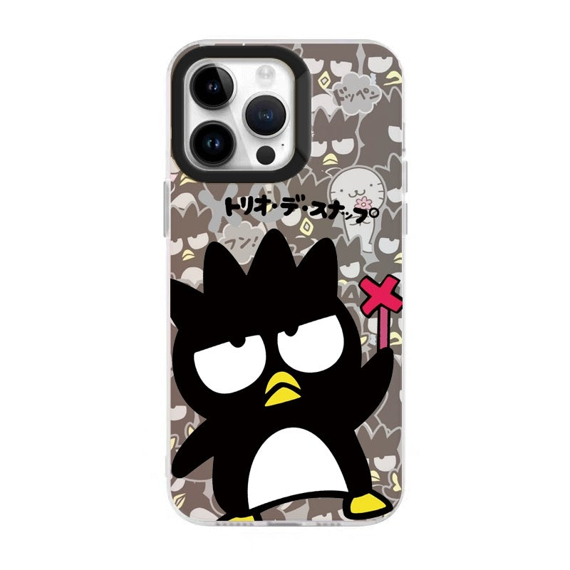 Japanese Cartoon iPhone Case with Strap | Laser Bad Badtz Maru Minna No Tabo - iPhone CasePhone Case  7 8 PLUS SE2 XS XR X 11 12 13 14 15 16 Pro Promax 12mini 13mini KawaiiGiftLand