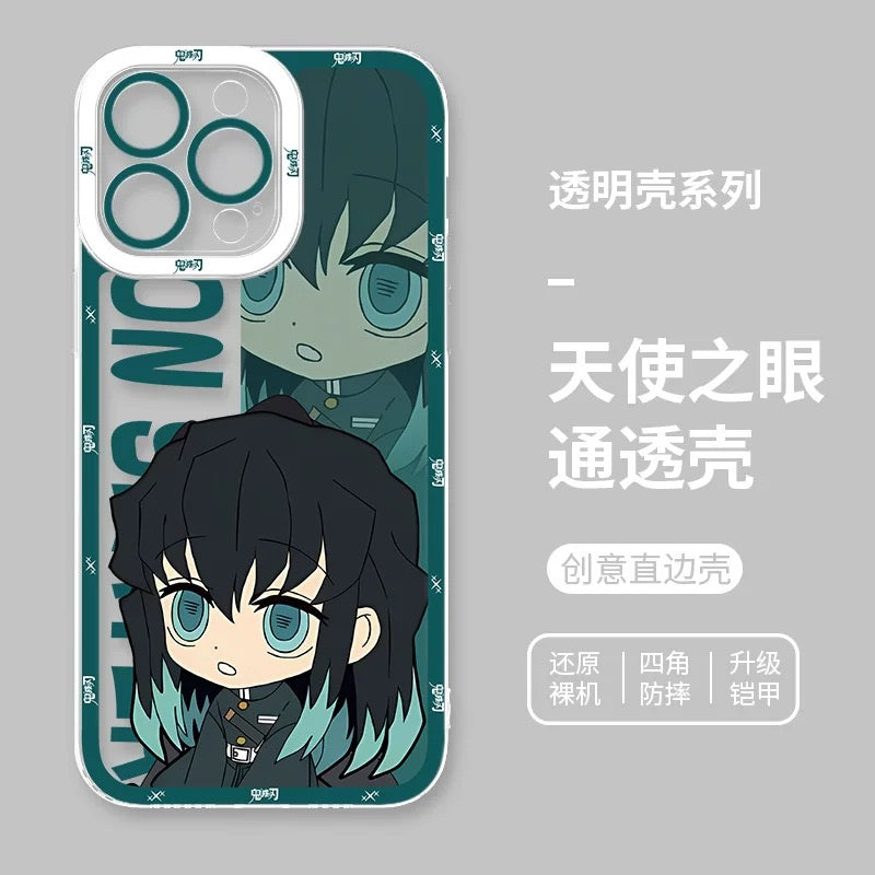Japanese Anime Kimetsu no Yaiba Demon Slayer Cute Style | Kibutsuji Muzan Douma Akaza Hakuji Tokito Muichiro Inosuke - iPhone Case PLUS SE2 XS XR X 11 12 13 14 15 16 16e 17 17e Pro Promax 12mini 13mini