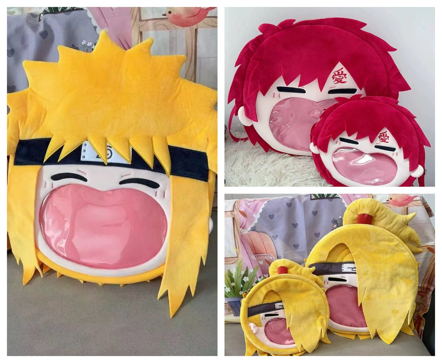Japanese Anime Naruto Ninja | Gaara Deidara Minato Cute Icon Itabag Backpack and Crossbody Bag - Cute Kawaii Item - KawaiiGiftLand