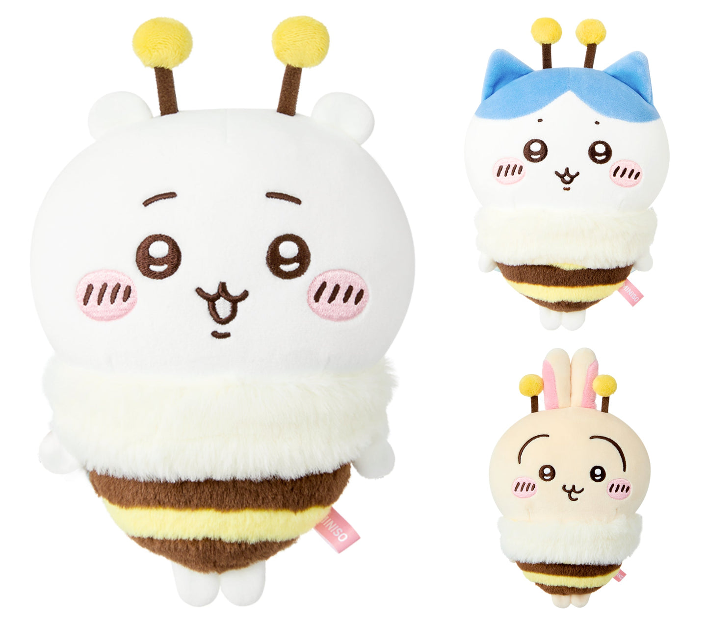 ChiiKawa X Miniso Sakura Series | ChiiKawa Hachiware Usagi Honey Bee Costume Plush Doll Kawaii Items Room Decoration Doll