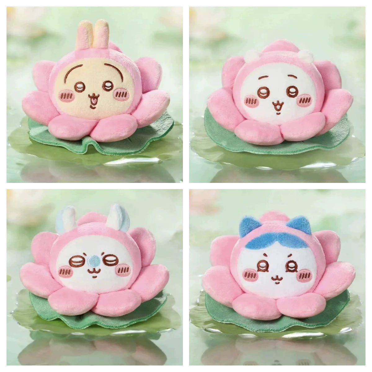 ChiiKawa X Hangzhou Limited Series | ChiiKawa Hachiware Usagi Momonga in Lotus Cute Plush Doll - Kawaii items Room Decoration Doll