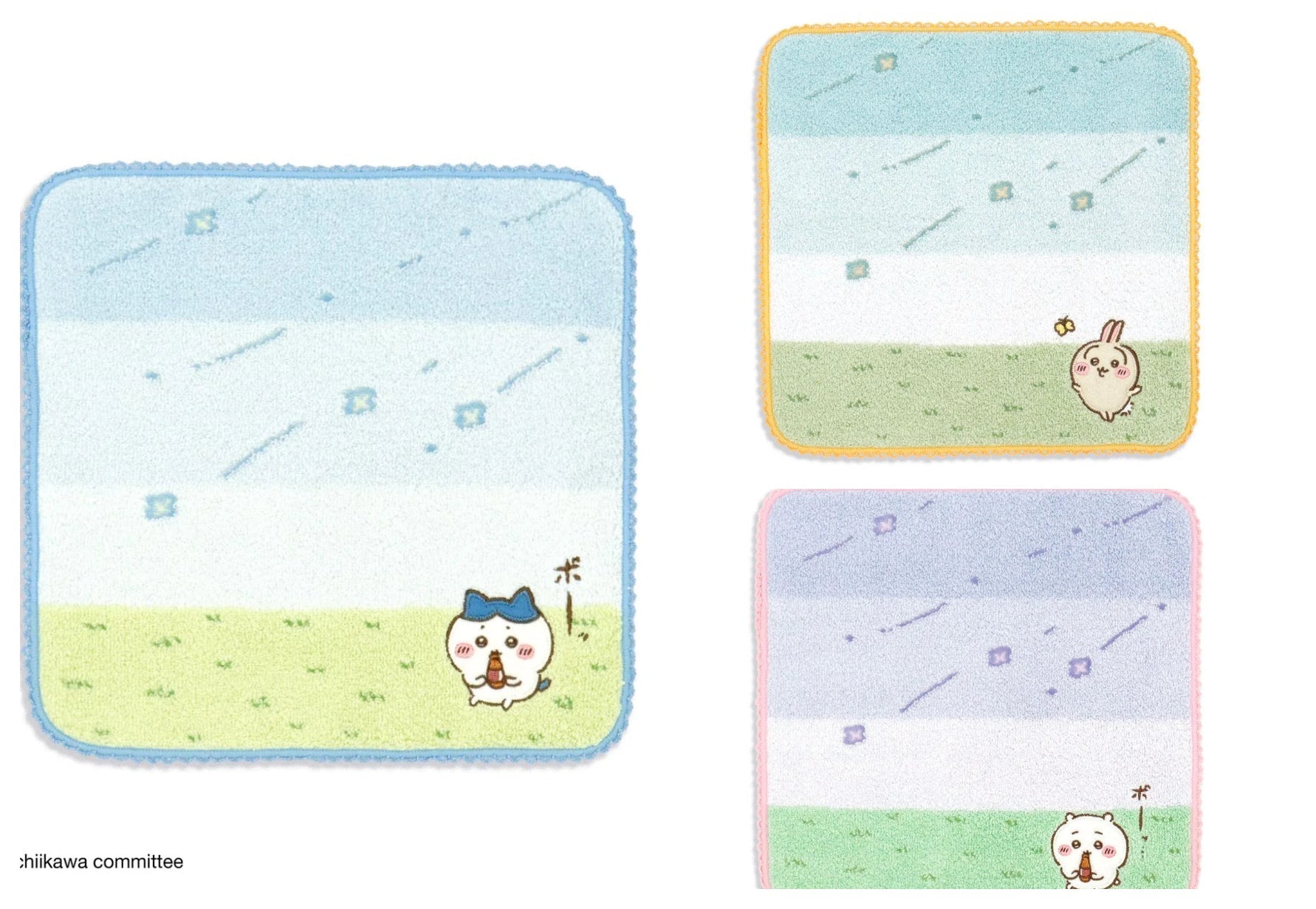 Japan ChiiKawa Wind Blows Series | ChiiKawa Hachiware Usagi Wind Blows Series Handkerchief - Kawaii Cute Item KawaiiGiftLand