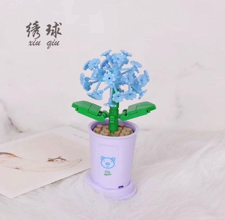 Mini Block Building Potted Plant | The Chinese Zodiac - Tiny Particle Assembly DIY Handmade Gift - KawaiiGiftLand