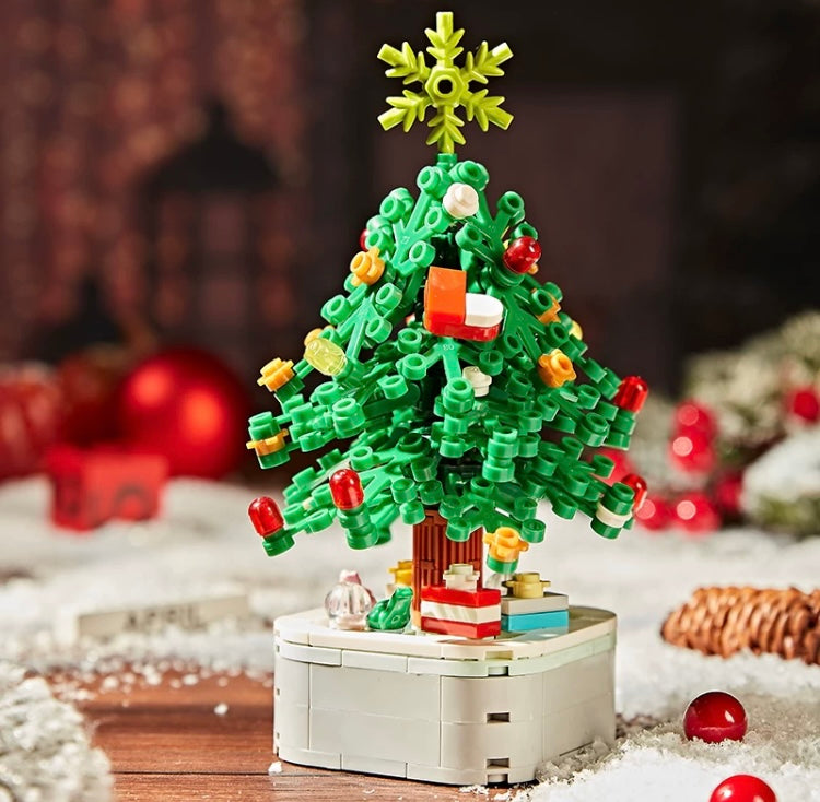 Mini Block Christmas Tree Chinese New Year | Green Pink Xmas Tree Tangerine -  Building Block Christmas Gift DIY Handmade Gift KawaiiGiftLand