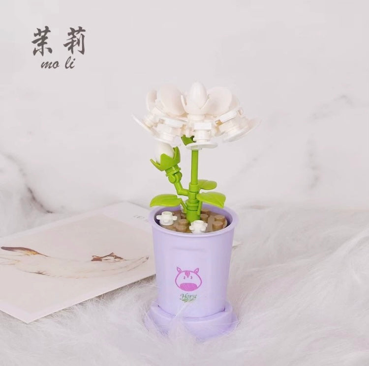 Mini Block Building Potted Plant | The Chinese Zodiac - Tiny Particle Assembly DIY Handmade Gift - KawaiiGiftLand
