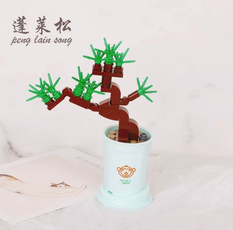 Mini Block Building Potted Plant | The Chinese Zodiac - Tiny Particle Assembly DIY Handmade Gift - KawaiiGiftLand