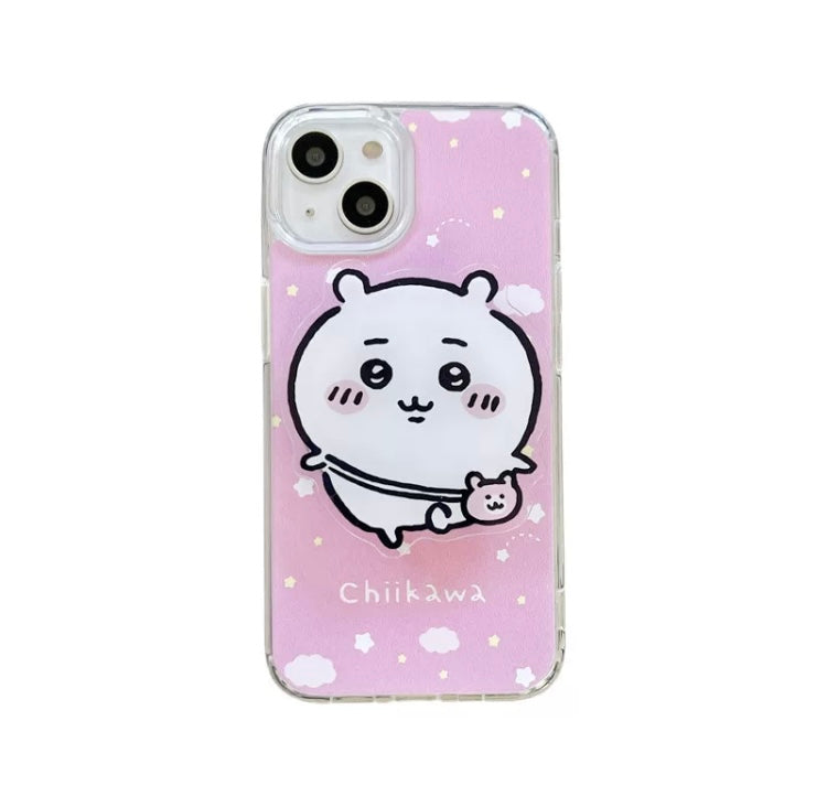 Japanese Cartoon ChiiKawa Hachiware Usagi with Stand iPhone Case 11 12 13 14 15 16 Pro Promax KawaiiGiftLand