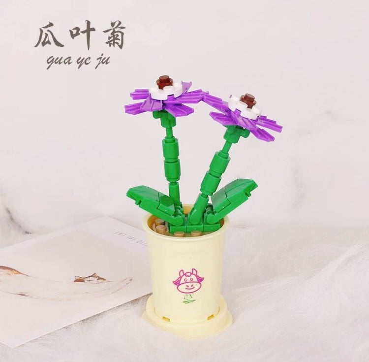 Mini Block Building Potted Plant | The Chinese Zodiac - Tiny Particle Assembly DIY Handmade Gift - KawaiiGiftLand