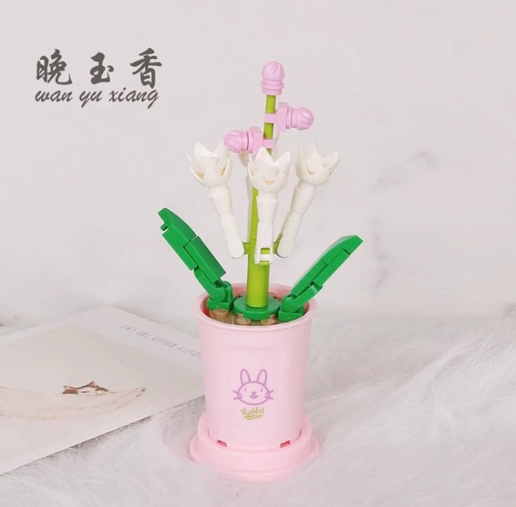 Mini Block Building Potted Plant | The Chinese Zodiac - Tiny Particle Assembly DIY Handmade Gift - KawaiiGiftLand