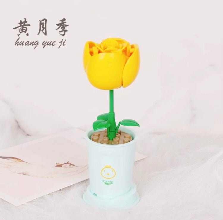 Mini Block Building Potted Plant | The Chinese Zodiac - Tiny Particle Assembly DIY Handmade Gift - KawaiiGiftLand