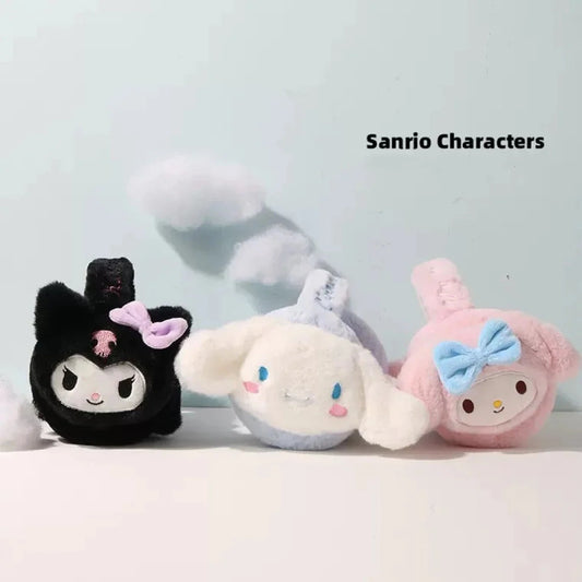 Sanrio My Melody Kuromi Cinnamoroll Fluffy Earmuffs Headband and Hair Winter Accessory Outfits KawaiiGiftLand