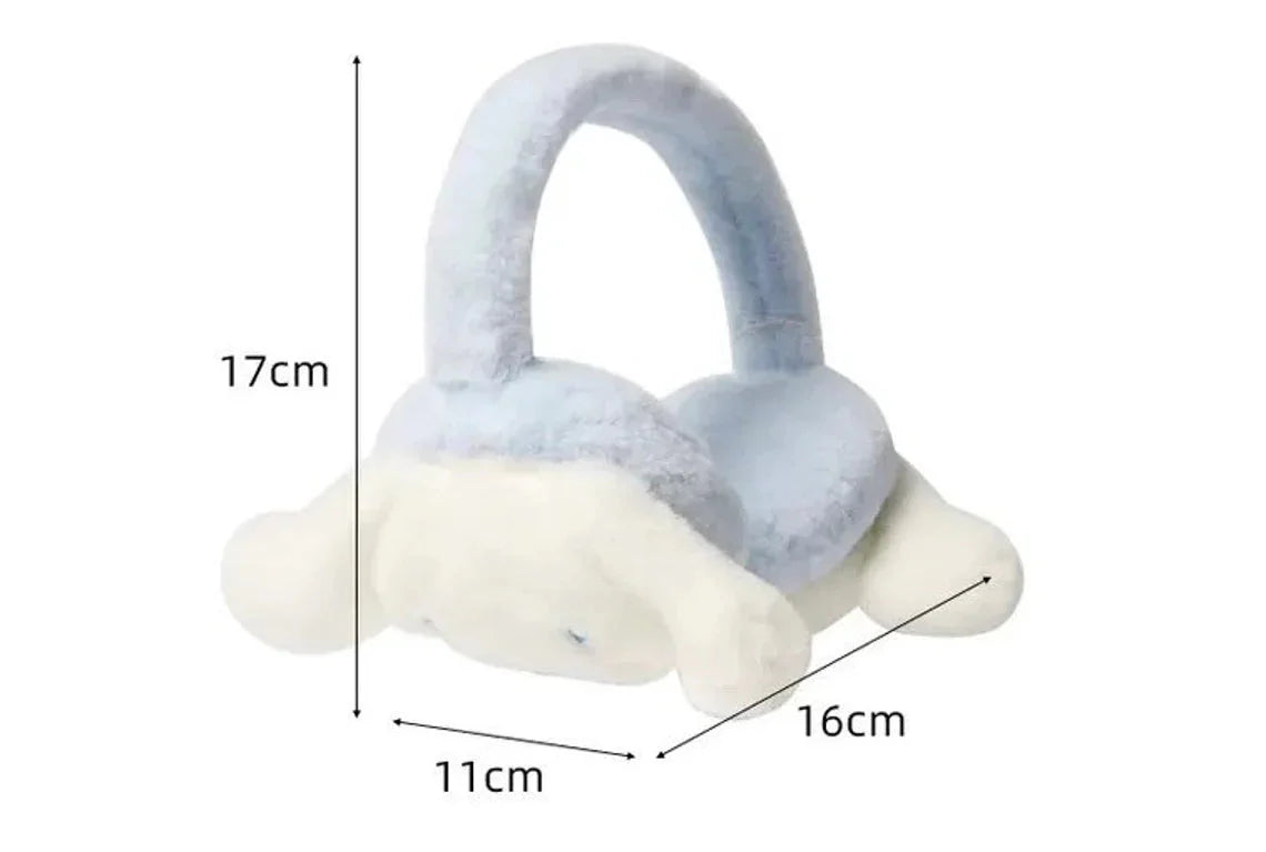 Sanrio My Melody Kuromi Cinnamoroll Fluffy Earmuffs Headband and Hair Winter Accessory Outfits KawaiiGiftLand