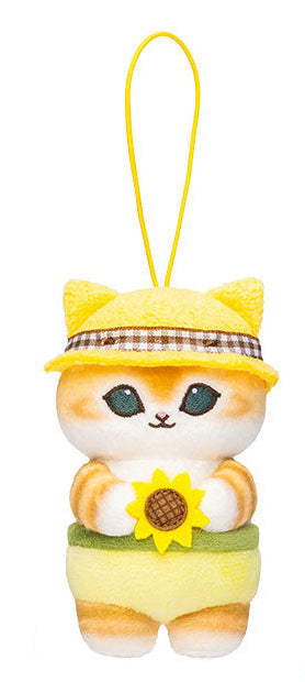 Mofusand | Orange Cat Wearing Sunflower Pants | Phone Case | back view